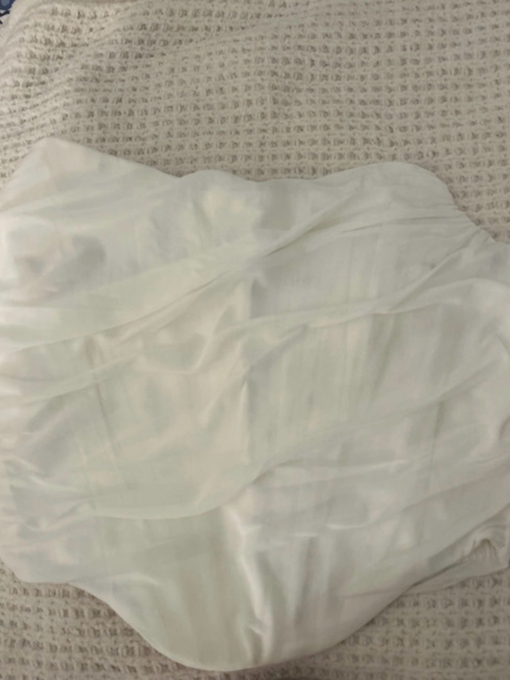 SHEIN White Strapless Ruffled Bustier Top